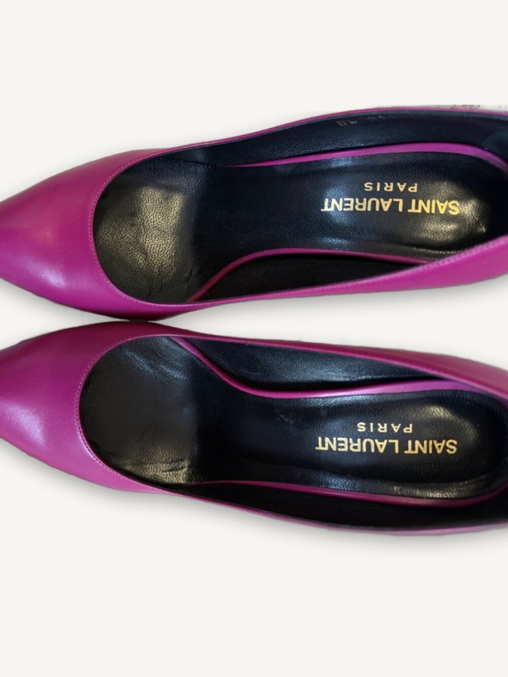 Saint Laurent Janis Platform Pumps Fuchsia Pink 37.5 (US 7.5)